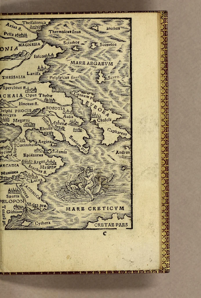 An illustration from Rudimentorum cosmographicorum Ioann. Honteri Coronensis libri III. cum tabellis geographicis elegantissimis. : De uariarum rerum nomenclaturis per classes, liber I, 1549, leaf 87