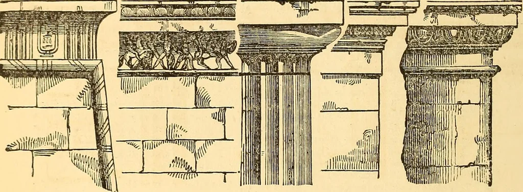 An illustration from The rudiments of architecture and building, for the use of architects, builders, draughtsmen, machinists, engineers, and mechanics, 1872, leaf 195