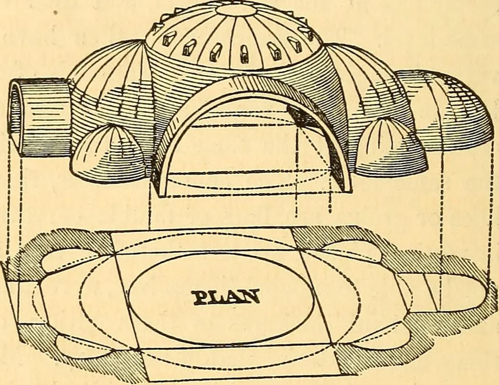 An illustration from The rudiments of architecture and building, for the use of architects, builders, draughtsmen, machinists, engineers, and mechanics, 1872, leaf 225