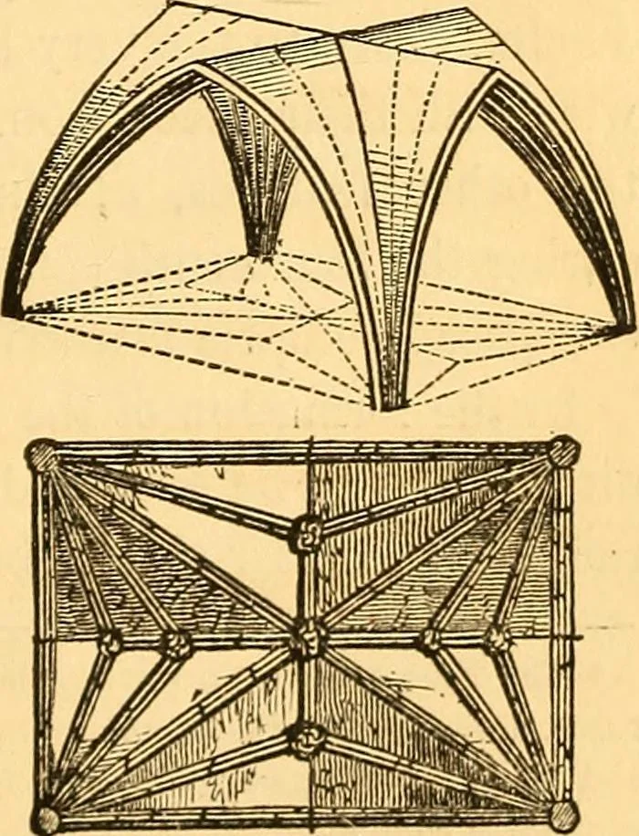An illustration from The rudiments of architecture and building, for the use of architects, builders, draughtsmen, machinists, engineers, and mechanics, 1872, leaf 232