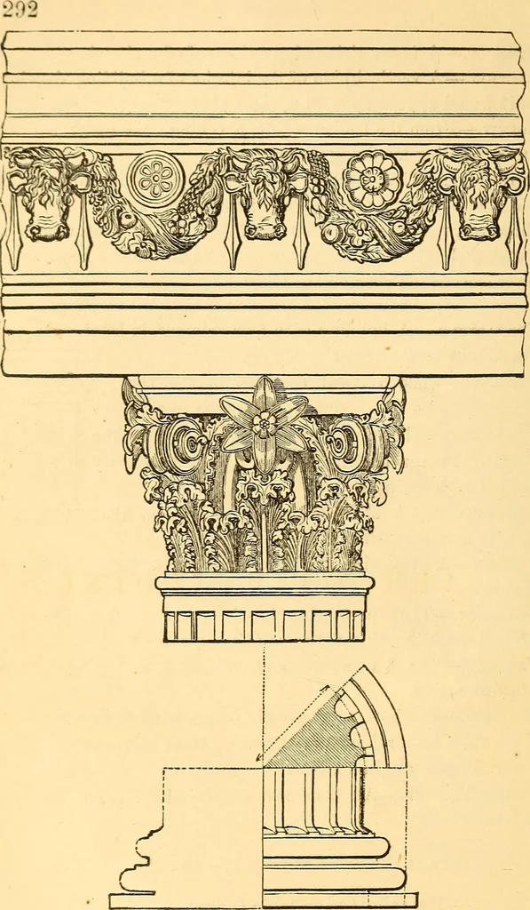An illustration from The rudiments of architecture and building, for the use of architects, builders, draughtsmen, machinists, engineers, and mechanics, 1872, leaf 313