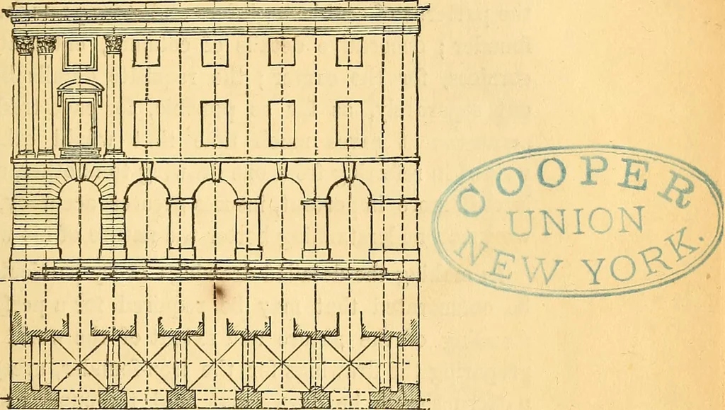An illustration from The rudiments of architecture and building, for the use of architects, builders, draughtsmen, machinists, engineers, and mechanics, 1872, leaf 476