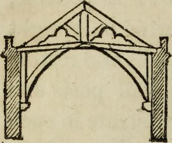 An illustration from Rudiments of the art of building : represented in five sections [...] for the use of architects, builders, draghtsmen, machinists, engineers and mechanics, 1853, leaf 77