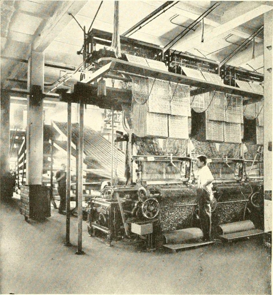 An illustration from The rug and carpet industry of Philadelphia:, 1917, leaf 9