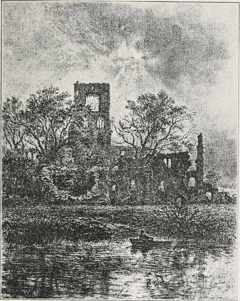 An illustration from The ruined abbeys of Yorkshire, 1891, leaf 148