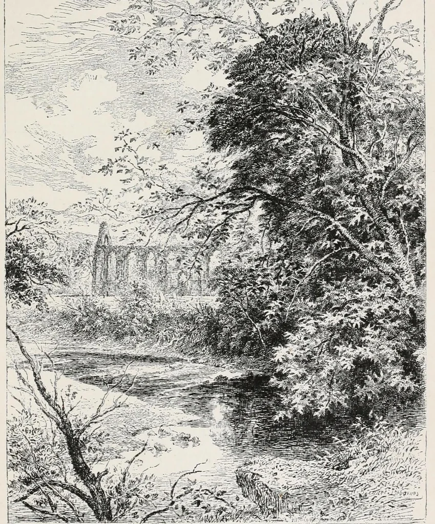 An illustration from The ruined abbeys of Yorkshire, 1891, leaf 278