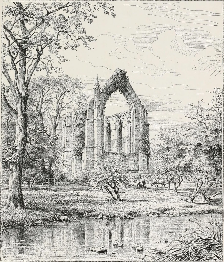 An illustration from The ruined abbeys of Yorkshire, 1891, leaf 284