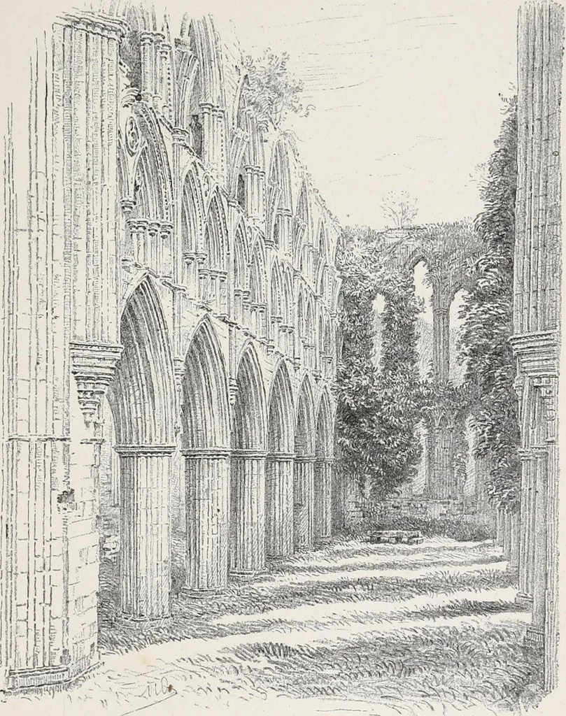 An illustration from The ruined abbeys of Yorkshire, 1891, leaf 52