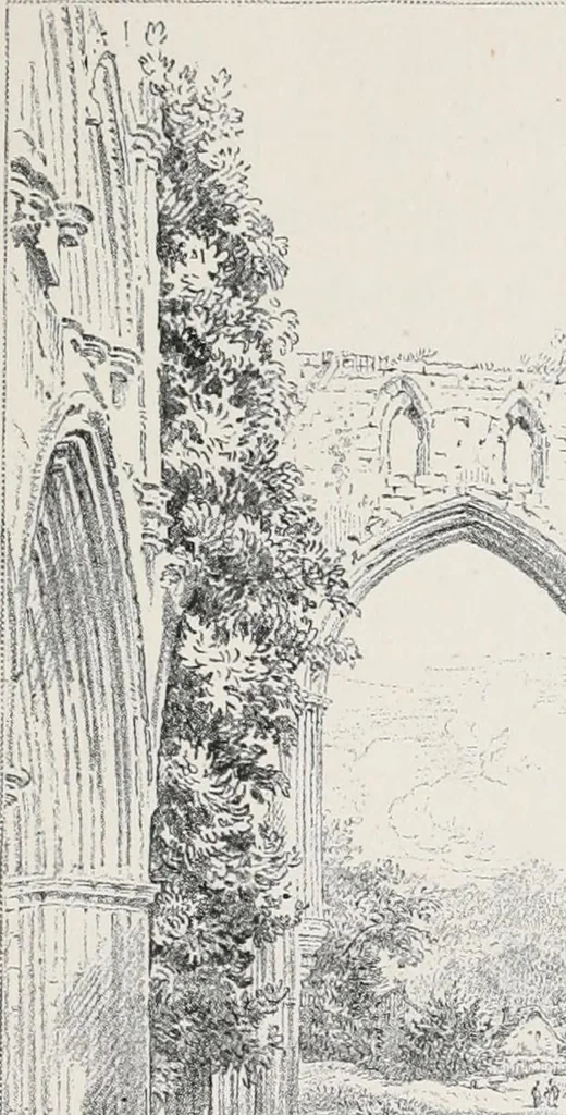 An illustration from The ruined abbeys of Yorkshire, 1891, leaf 56