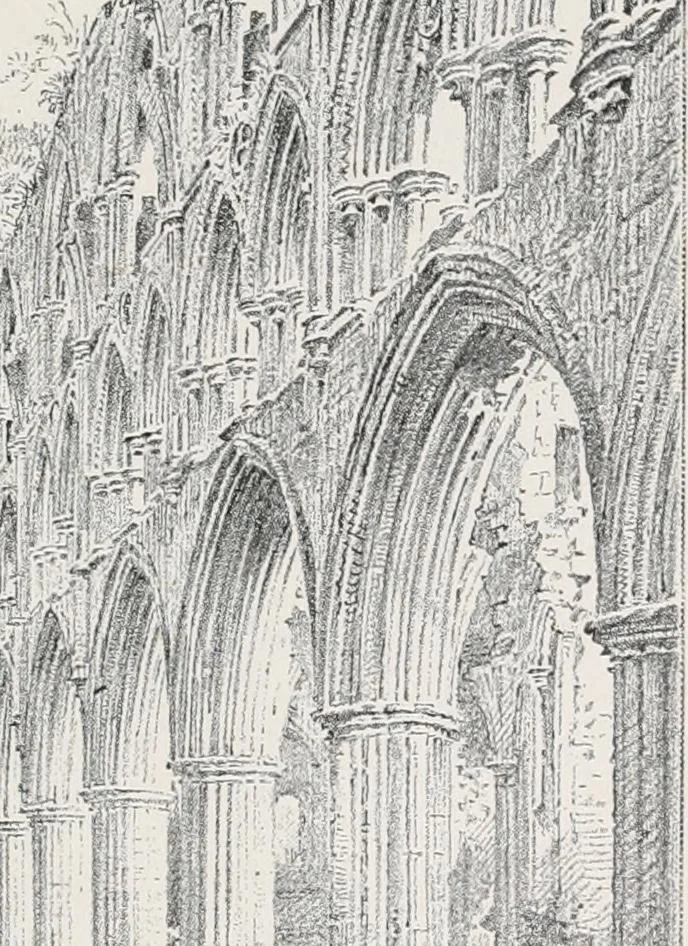 An illustration from The ruined abbeys of Yorkshire, 1891, leaf 56