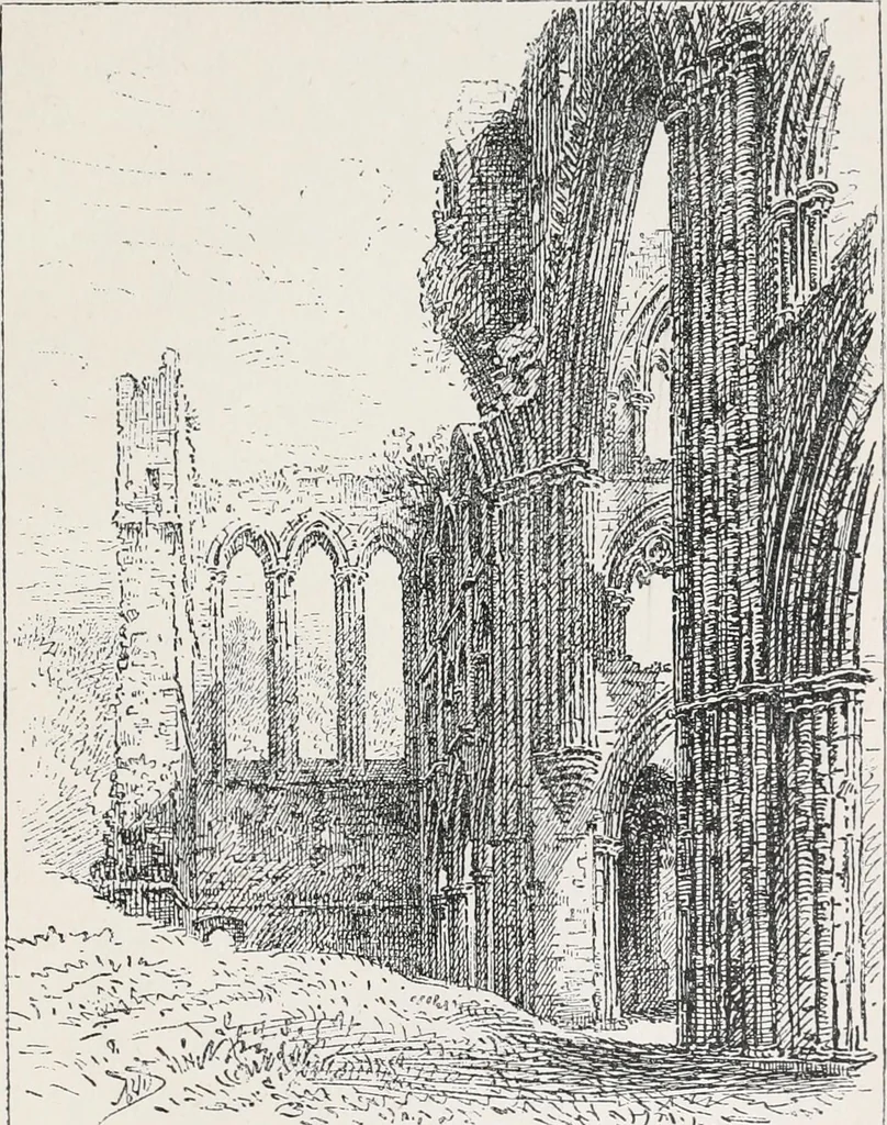 An illustration from The ruined abbeys of Yorkshire, 1891, leaf 64