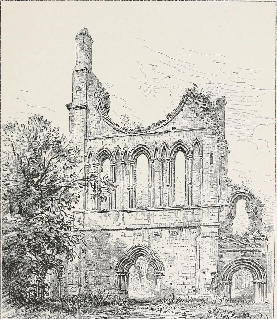 An illustration from The ruined abbeys of Yorkshire, 1891, leaf 86