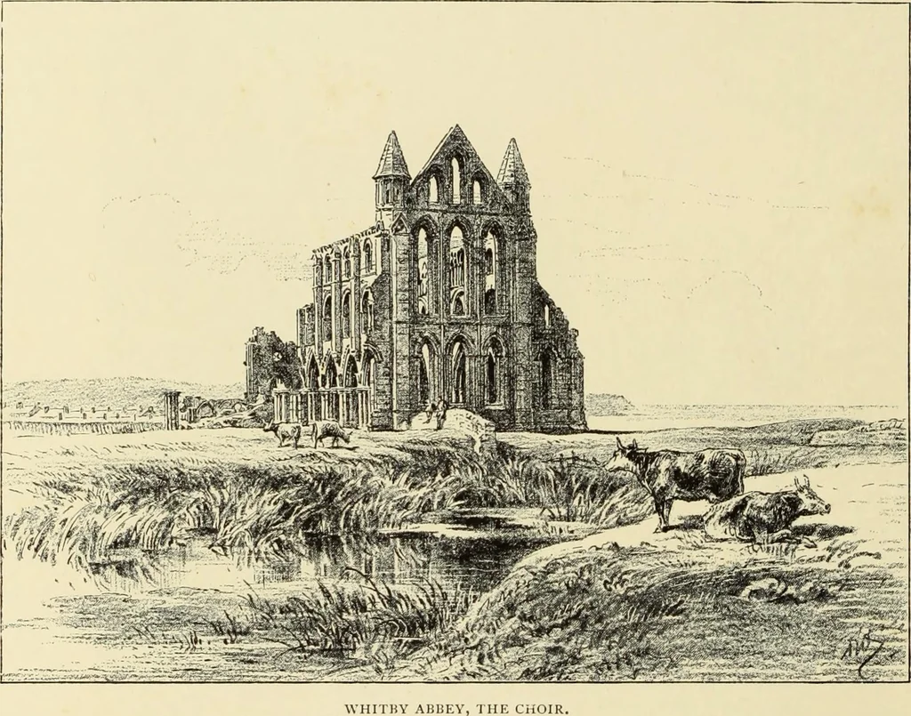 An illustration from The ruined abbeys of Yorkshire, 1883, leaf 103