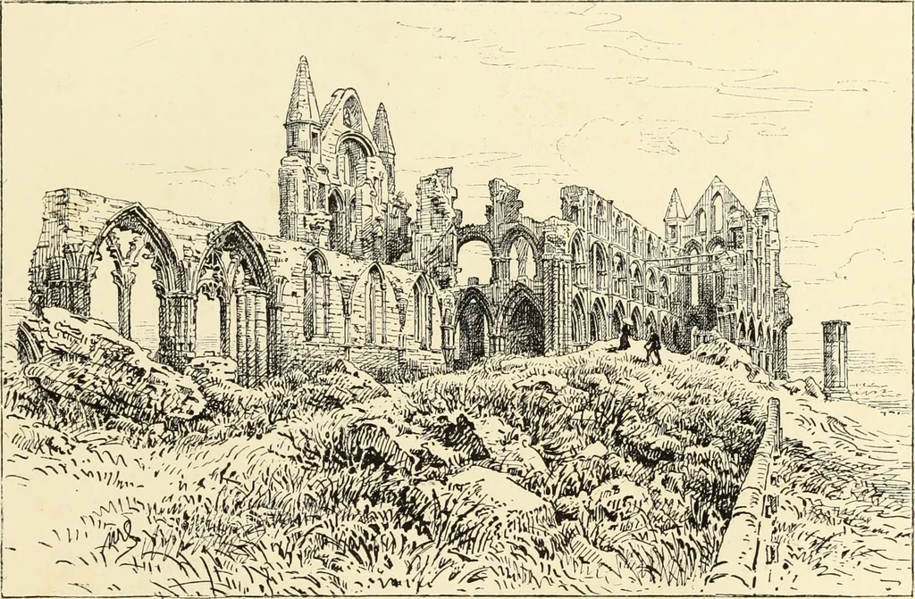An illustration from The ruined abbeys of Yorkshire, 1883, leaf 104