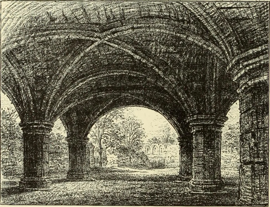 An illustration from The ruined abbeys of Yorkshire, 1883, leaf 25