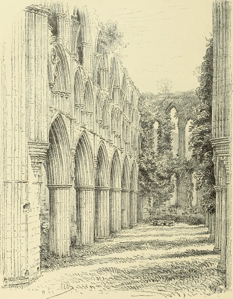 An illustration from The ruined abbeys of Yorkshire, 1883, leaf 27