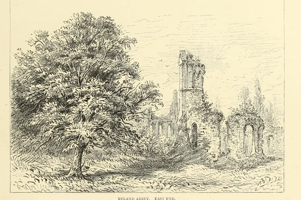 An illustration from The ruined abbeys of Yorkshire, 1883, leaf 40