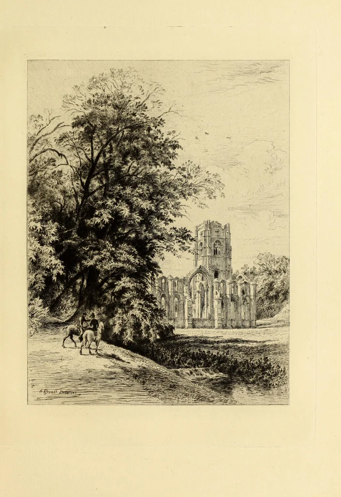 An illustration from The ruined abbeys of Yorkshire, 1883, leaf 44