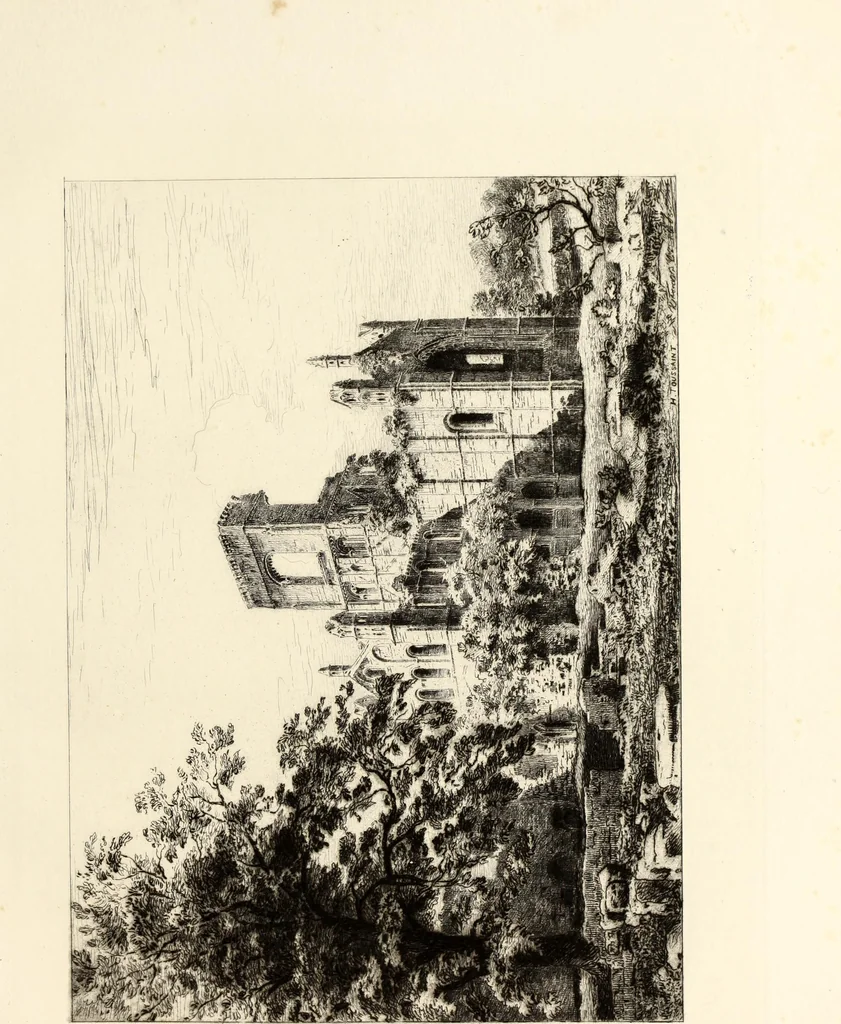 An illustration from The ruined abbeys of Yorkshire, 1883, leaf 64
