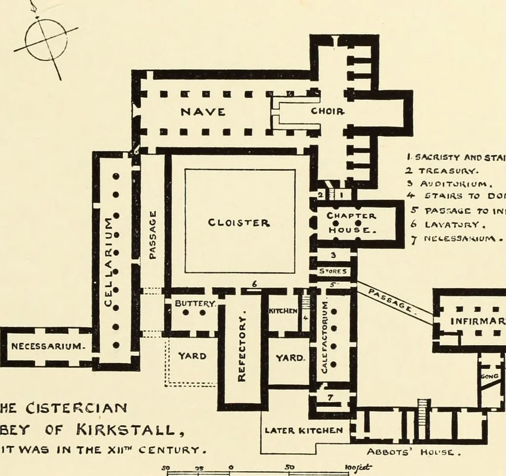 An illustration from The ruined abbeys of Yorkshire, 1883, leaf 66