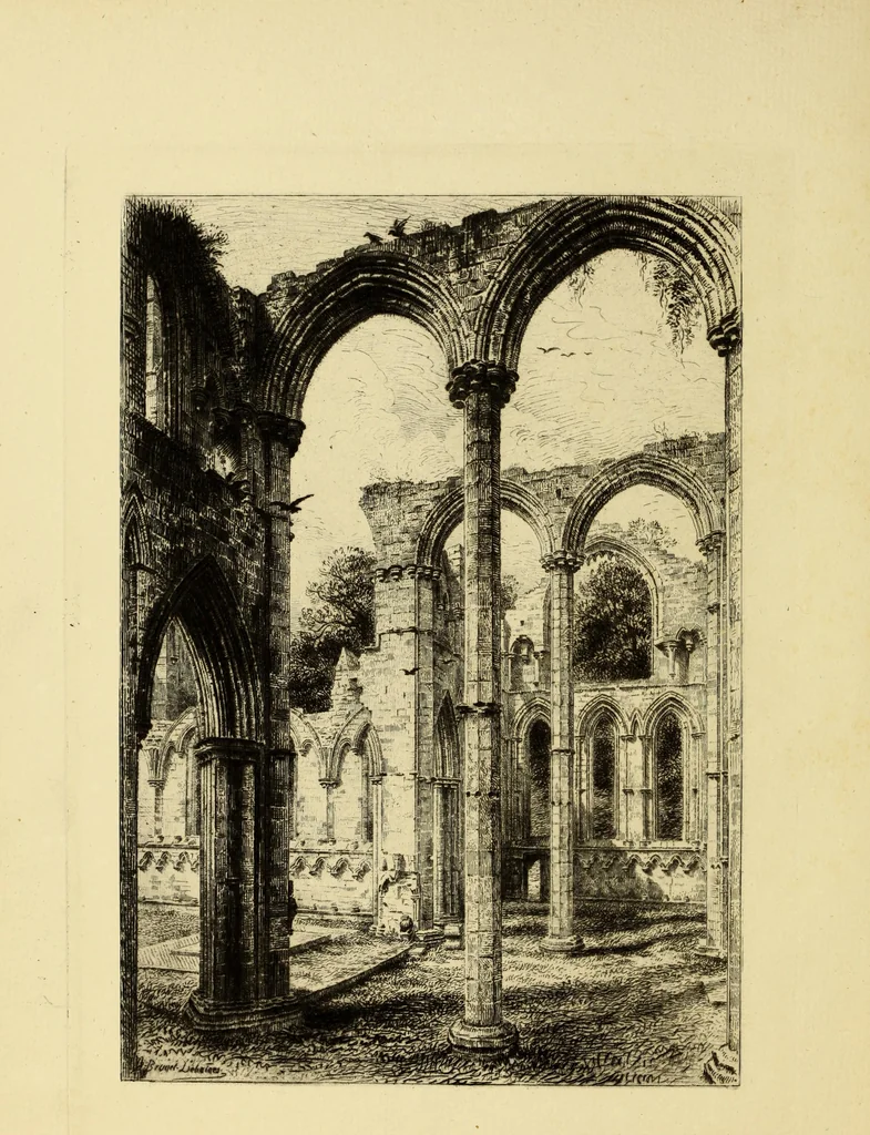 An illustration from The ruined abbeys of Yorkshire, 1883, leaf 7