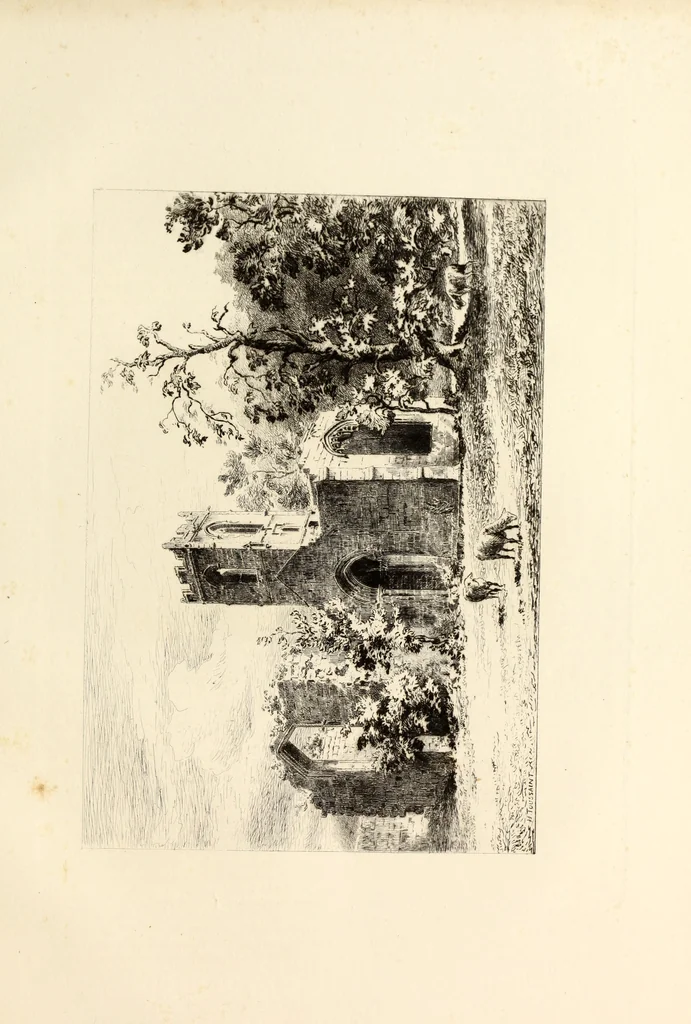 An illustration from The ruined abbeys of Yorkshire, 1883, leaf 80