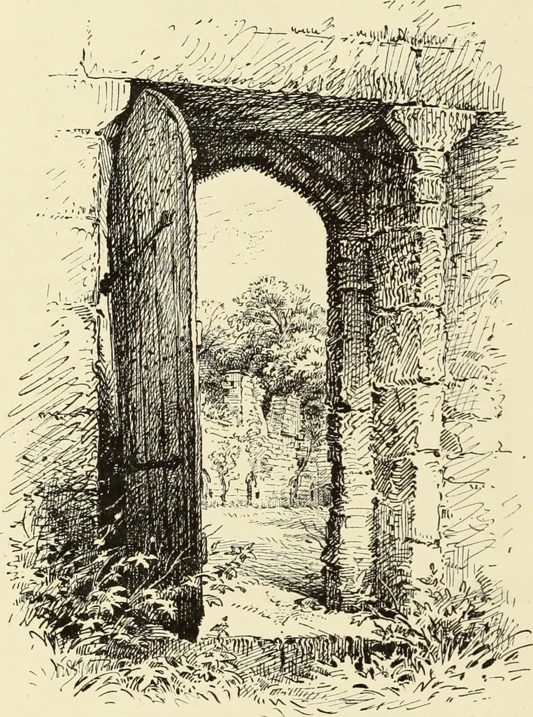 An illustration from The ruined abbeys of Yorkshire, 1883, leaf 83