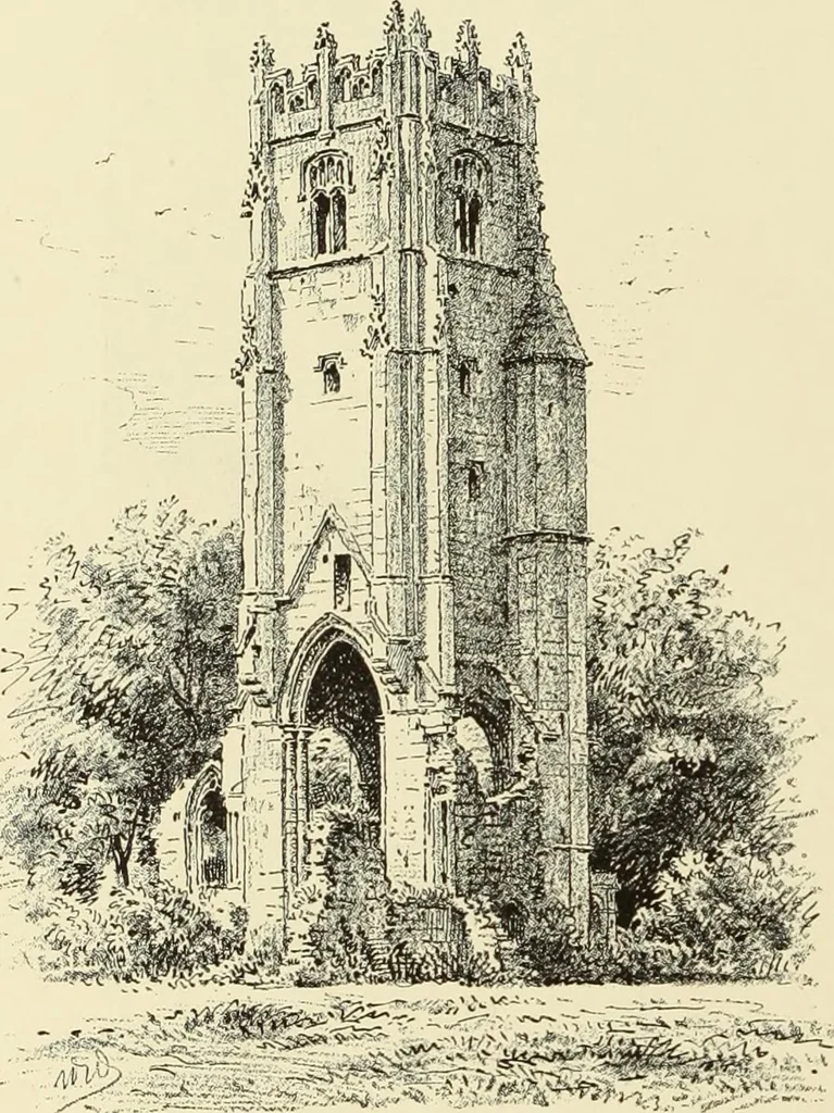 An illustration from The ruined abbeys of Yorkshire, 1883, leaf 93