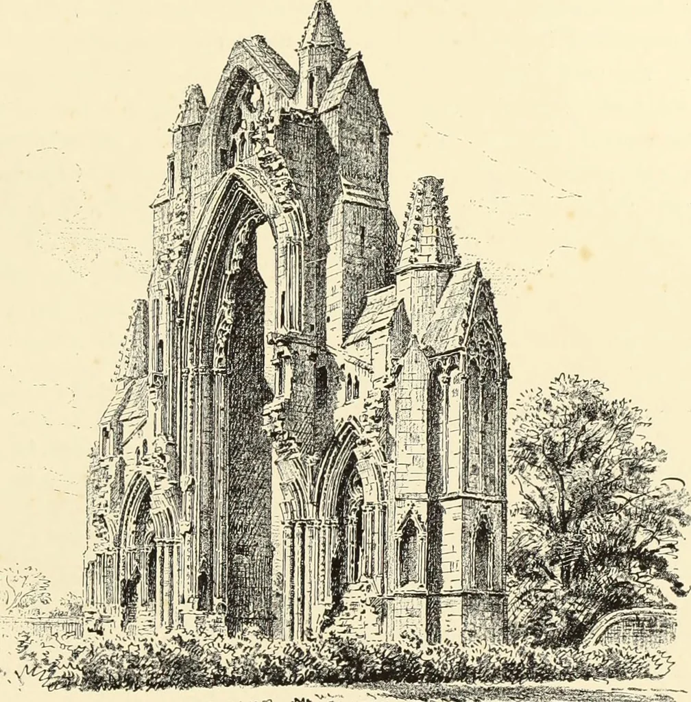 An illustration from The ruined abbeys of Yorkshire, 1883, leaf 98