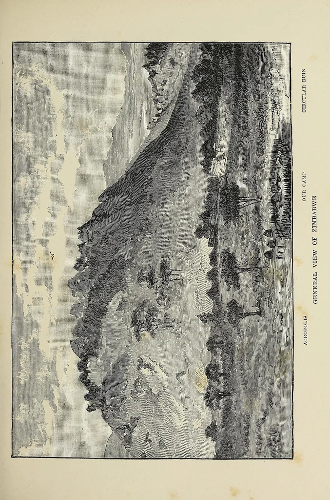 An illustration from The ruined cities of Mashonaland : being a record of excavation and exploration in 1891, with a chapter on the orientation and mensuration of the temple by R. M. W. Swan, 1893, leaf 131