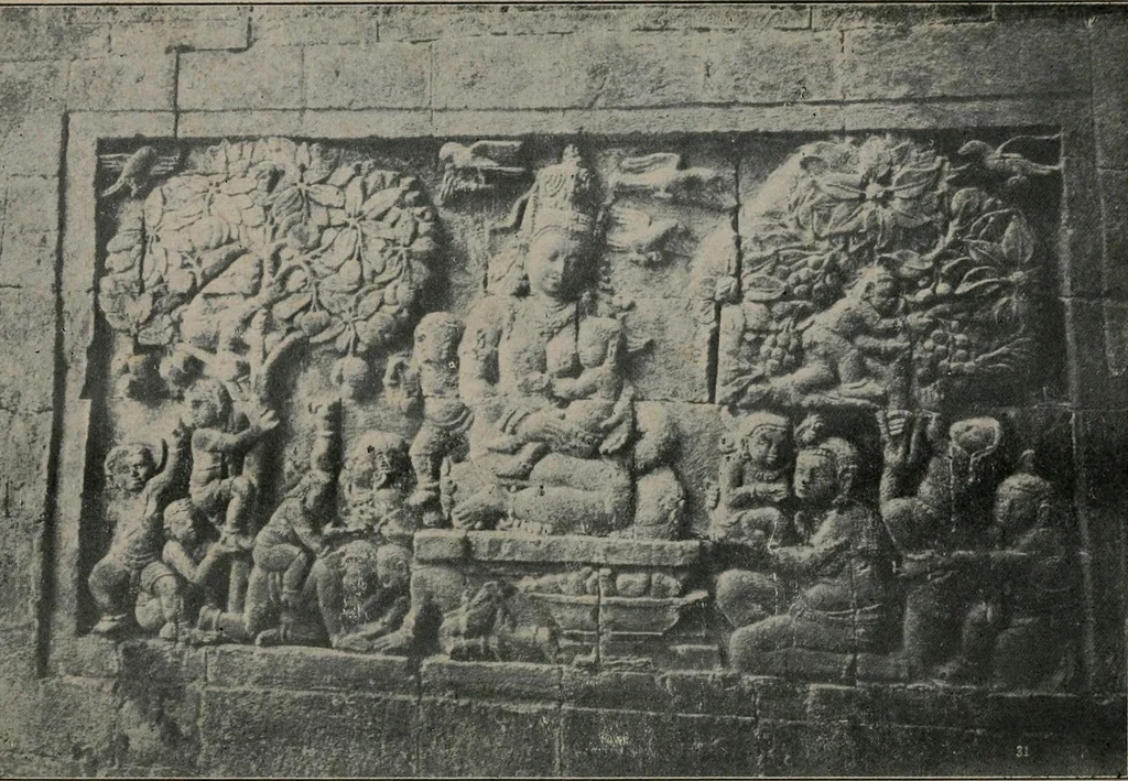 An illustration from Ruins of Buddhistic temples in Pragä valley: Tyandis Barabudur, Mendut and Pawon, 1912, leaf 23