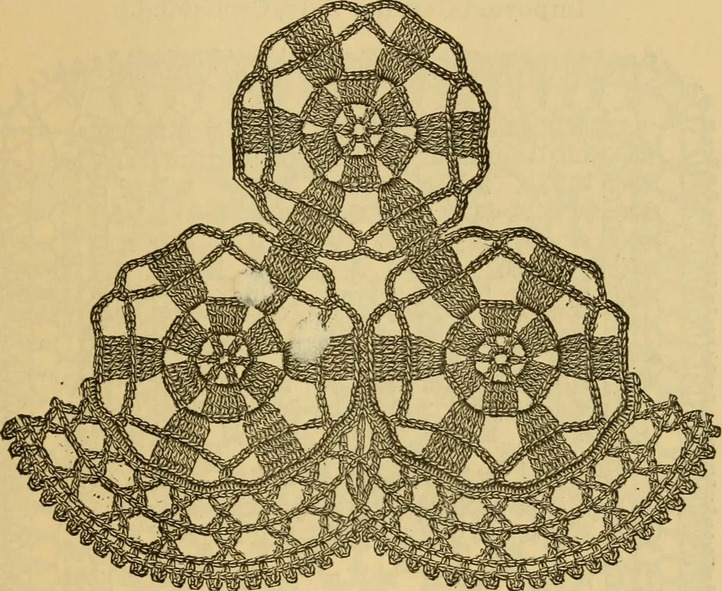 An illustration from Rules and directions for the use of Finlayson, Bousfield & co.'s real Scotch linen crochet thread .., 1886, leaf 24