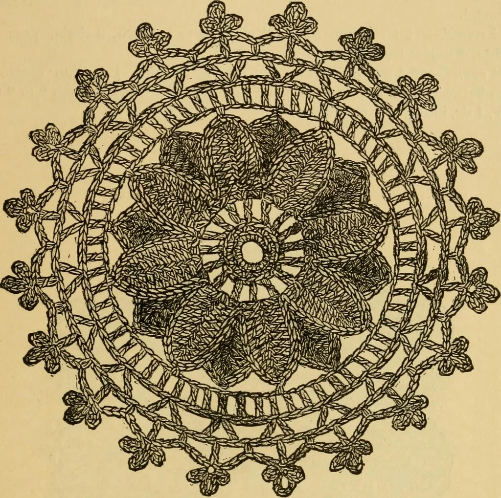 An illustration from Rules and directions for the use of Finlayson, Bousfield & co.'s real Scotch linen crochet thread .., 1886, leaf 26