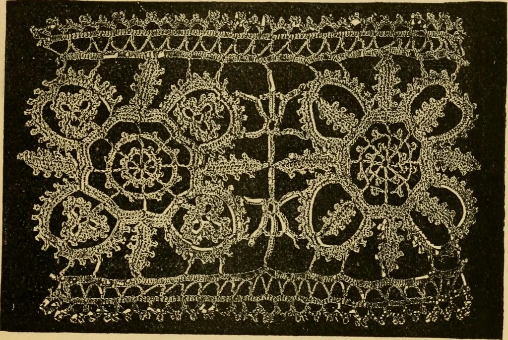 An illustration from Rules and directions for the use of Finlayson, Bousfield & co.'s real Scotch linen crochet thread .., 1886, leaf 30