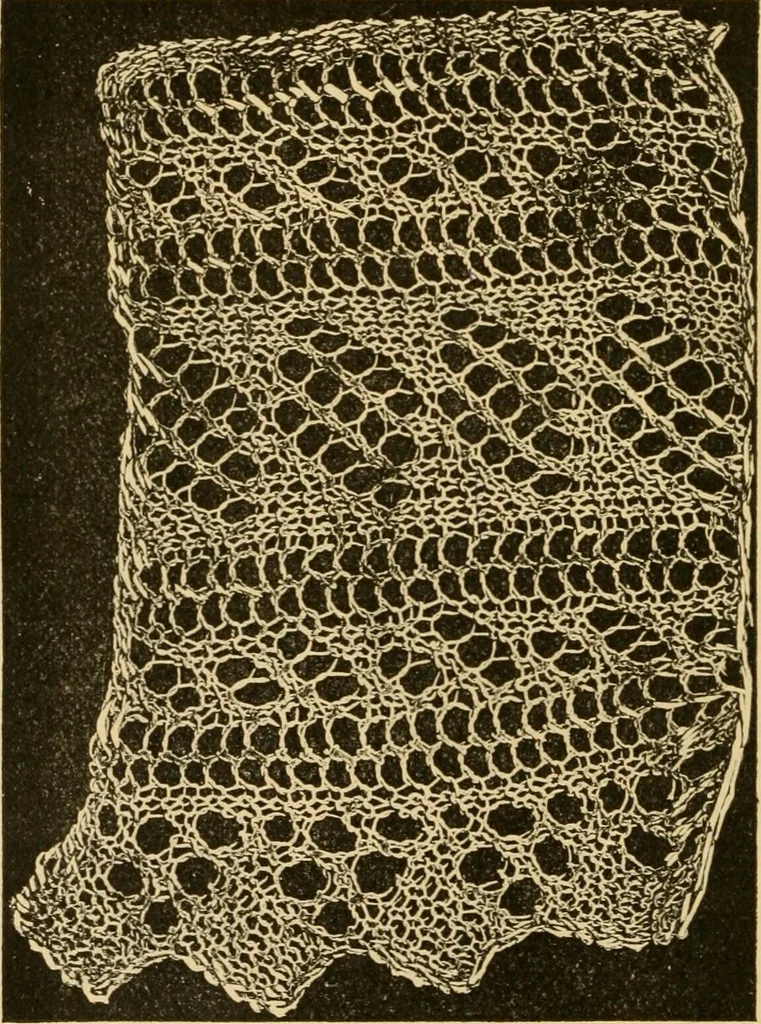 An illustration from Rules and directions for the use of Finlayson, Bousfield & co.'s real Scotch linen crochet thread .., 1886, leaf 61