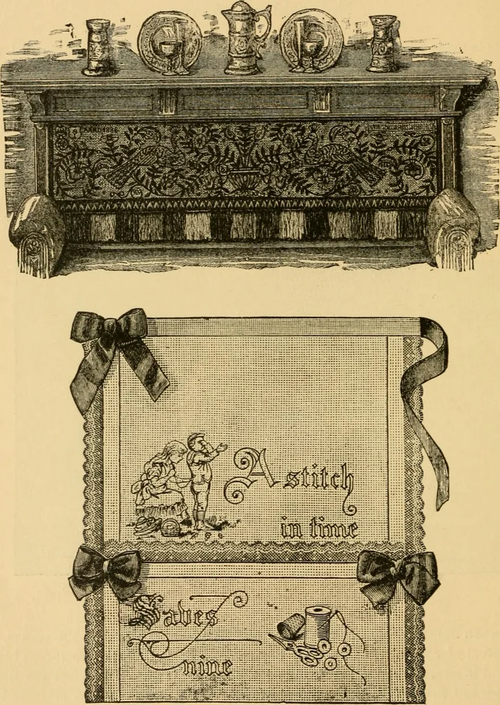An illustration from Rules and directions for the use of Finlayson, Bousfield & co.'s real Scotch linen crochet thread .., 1886, leaf 69