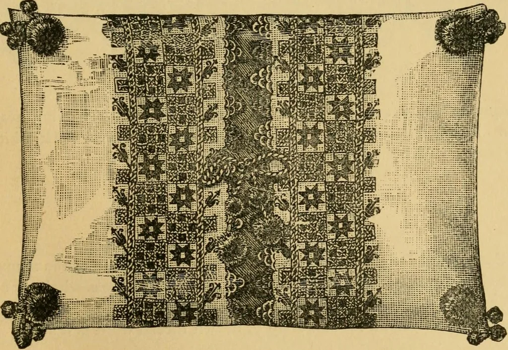 An illustration from Rules and directions for the use of Finlayson, Bousfield & co.'s real Scotch linen crochet thread .., 1886, leaf 72