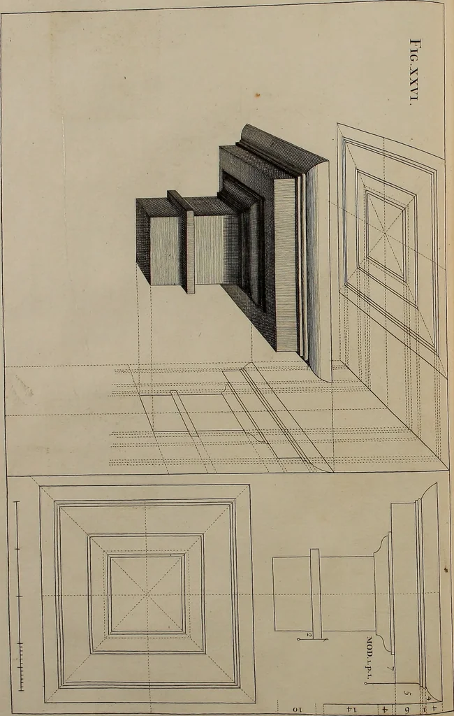 An illustration from Rules and examples of perspective, proper for painters and architects, etc. In English and Latin ... by .., 1707, leaf 103