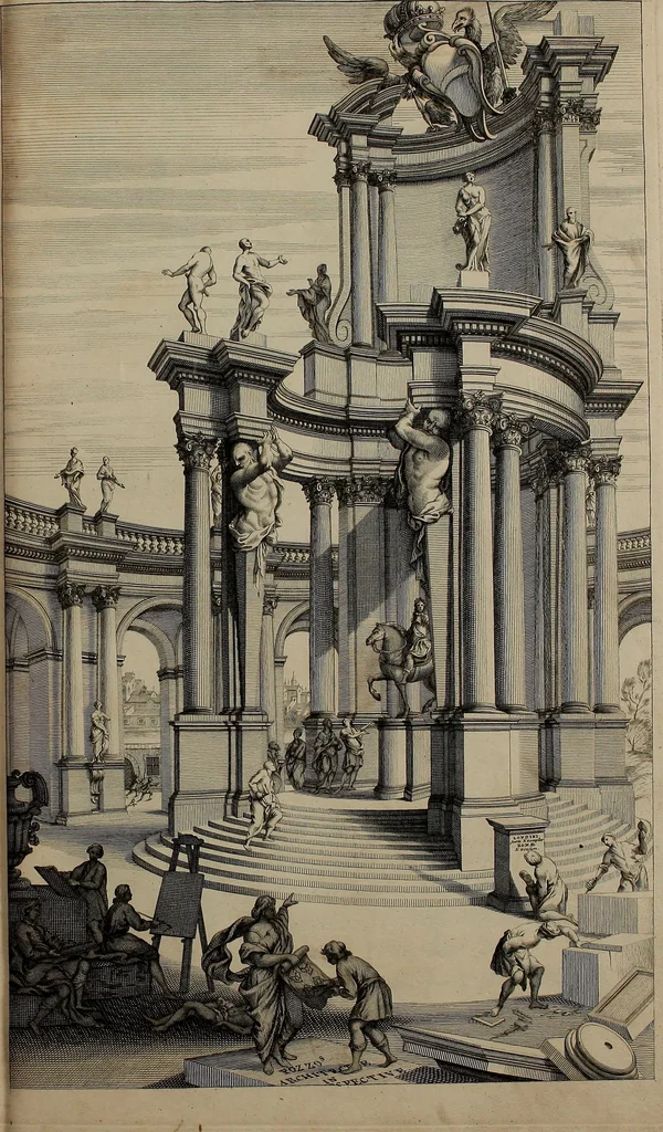 An illustration from Rules and examples of perspective, proper for painters and architects, etc. In English and Latin ... by .., 1707, leaf 12