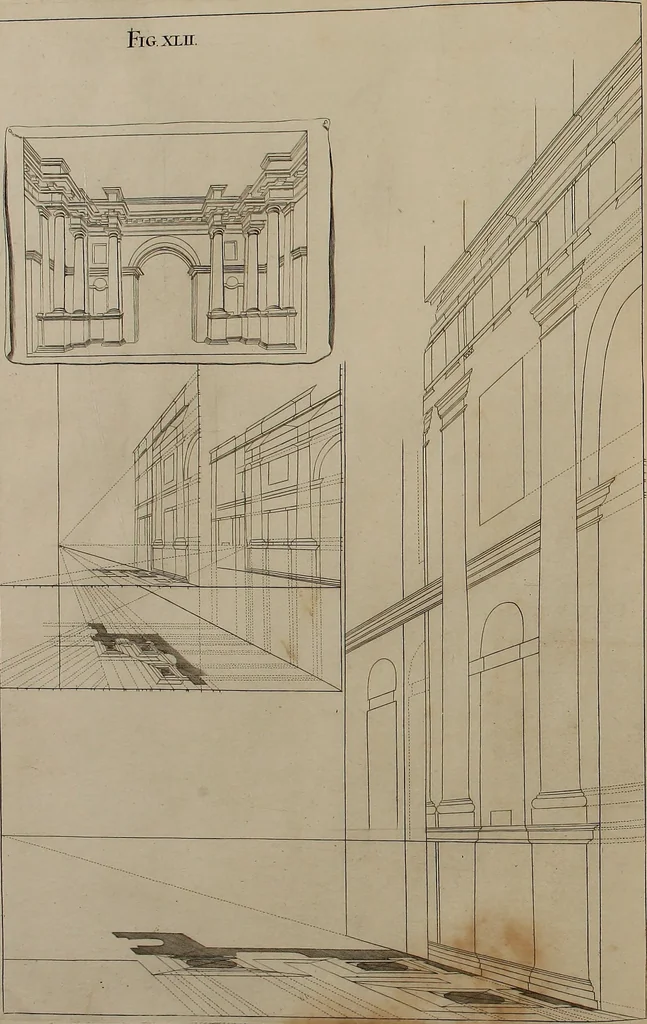 An illustration from Rules and examples of perspective, proper for painters and architects, etc. In English and Latin ... by .., 1707, leaf 151