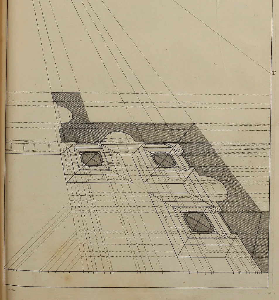 An illustration from Rules and examples of perspective, proper for painters and architects, etc. In English and Latin ... by .., 1707, leaf 154