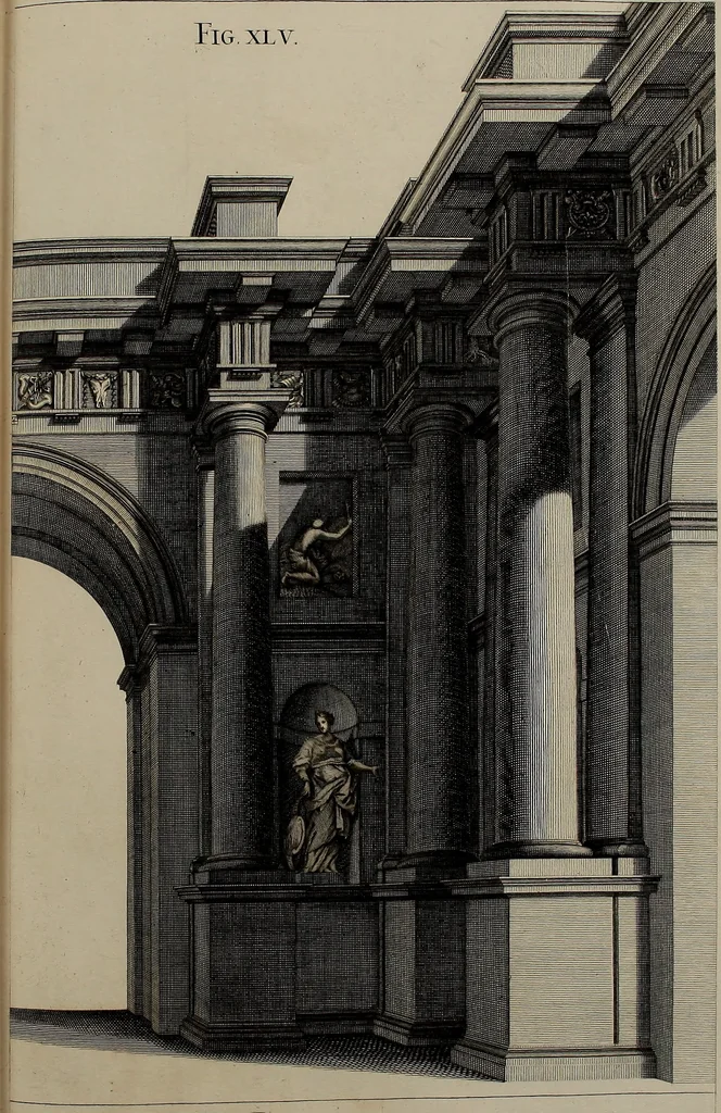 An illustration from Rules and examples of perspective, proper for painters and architects, etc. In English and Latin ... by .., 1707, leaf 160