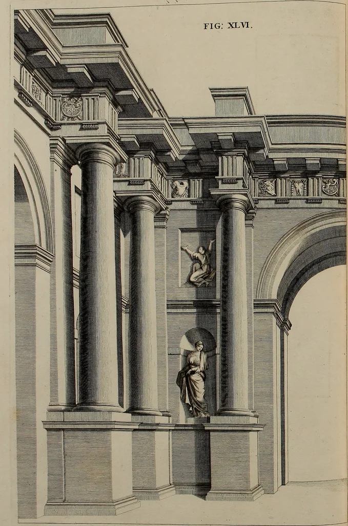 An illustration from Rules and examples of perspective, proper for painters and architects, etc. In English and Latin ... by .., 1707, leaf 163