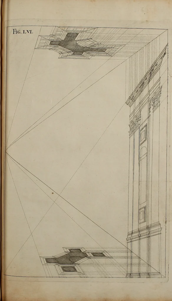 An illustration from Rules and examples of perspective, proper for painters and architects, etc. In English and Latin ... by .., 1707, leaf 196