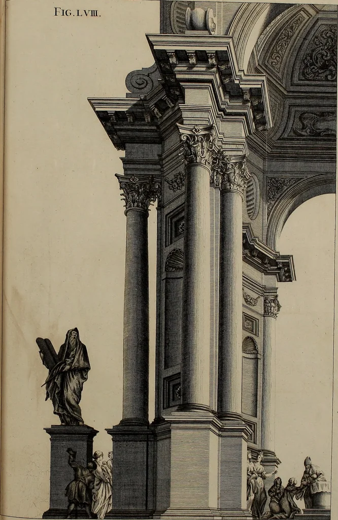 An illustration from Rules and examples of perspective, proper for painters and architects, etc. In English and Latin ... by .., 1707, leaf 202
