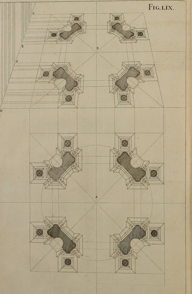 An illustration from Rules and examples of perspective, proper for painters and architects, etc. In English and Latin ... by .., 1707, leaf 205