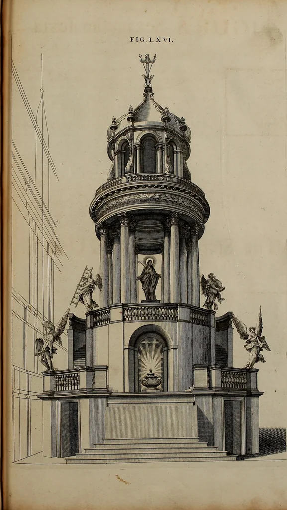 An illustration from Rules and examples of perspective, proper for painters and architects, etc. In English and Latin ... by .., 1707, leaf 226