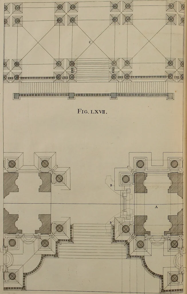 An illustration from Rules and examples of perspective, proper for painters and architects, etc. In English and Latin ... by .., 1707, leaf 229