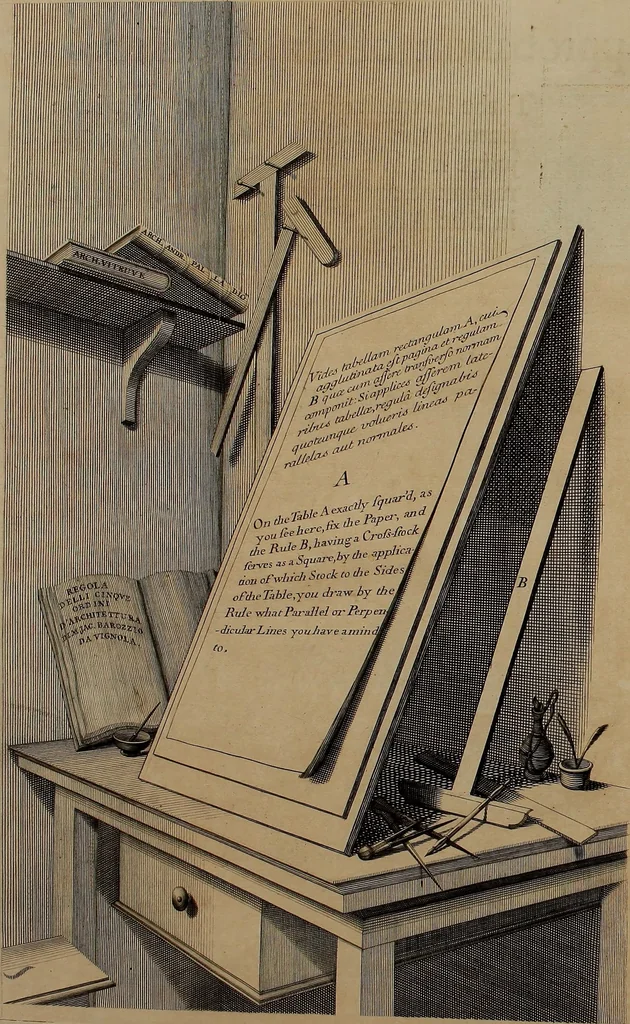 An illustration from Rules and examples of perspective, proper for painters and architects, etc. In English and Latin ... by .., 1707, leaf 25