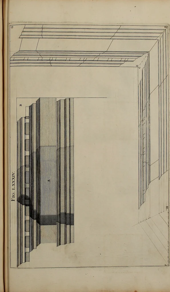 An illustration from Rules and examples of perspective, proper for painters and architects, etc. In English and Latin ... by .., 1707, leaf 278